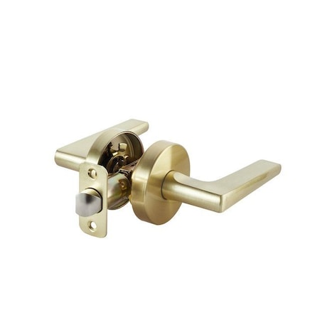 Sapphire Contra Collection Modern Satin Brass Grade 3 Privacy Bed/Bath Door Handle with Lock LS-CON40-US4
